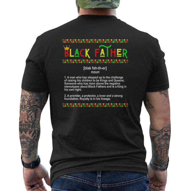Mens Black Father Men Melanin King Husband Dad Juneteenth Kings Mens Back Print T-shirt