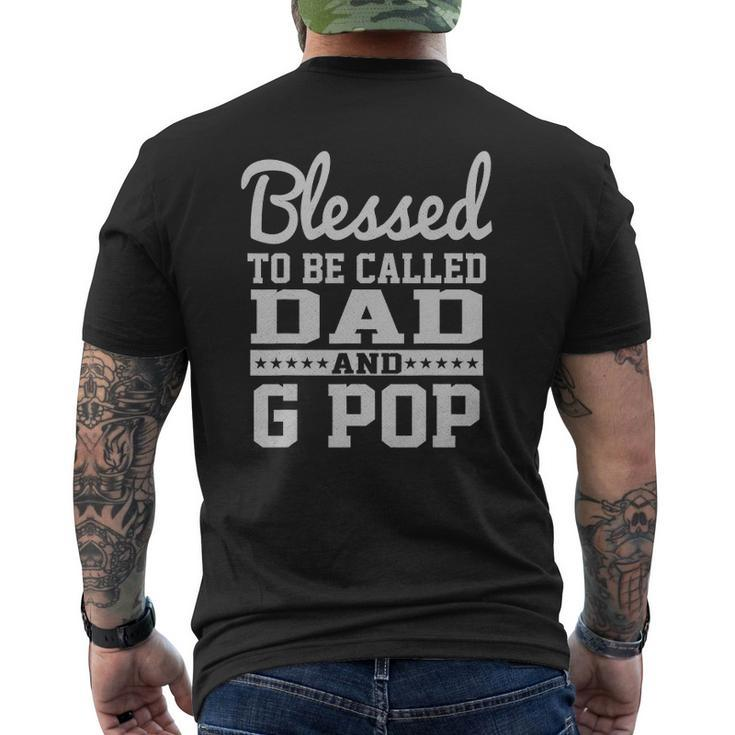 Mens Blessed To Be Called G Pop Vintage G Pop Father's Day Mens Back Print T-shirt