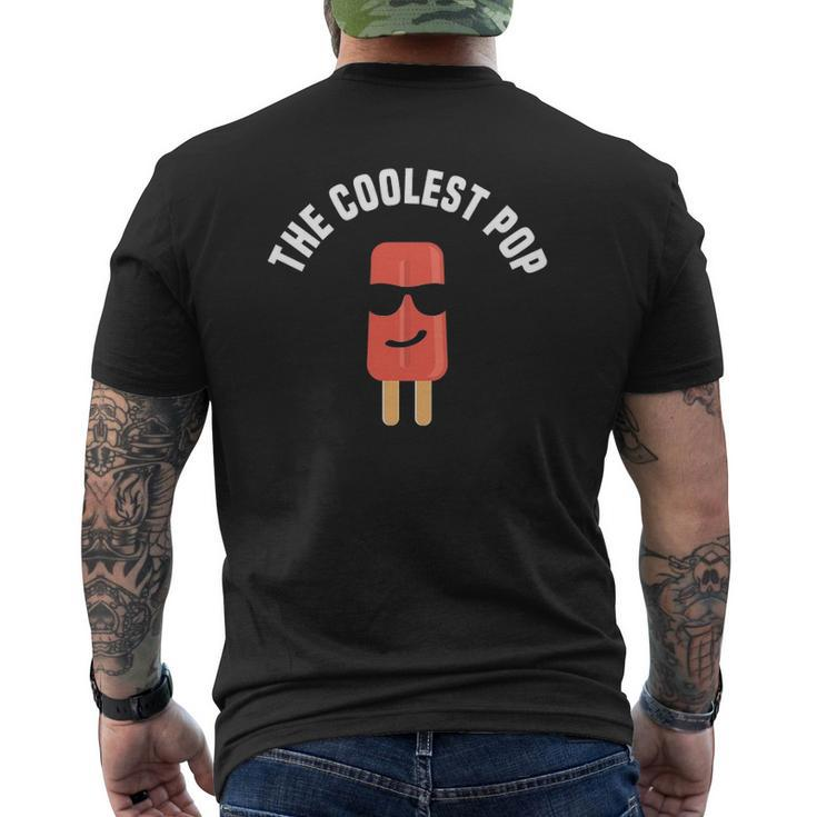 Mens The Coolest Pop Dad Fathers Day Mens Back Print T-shirt