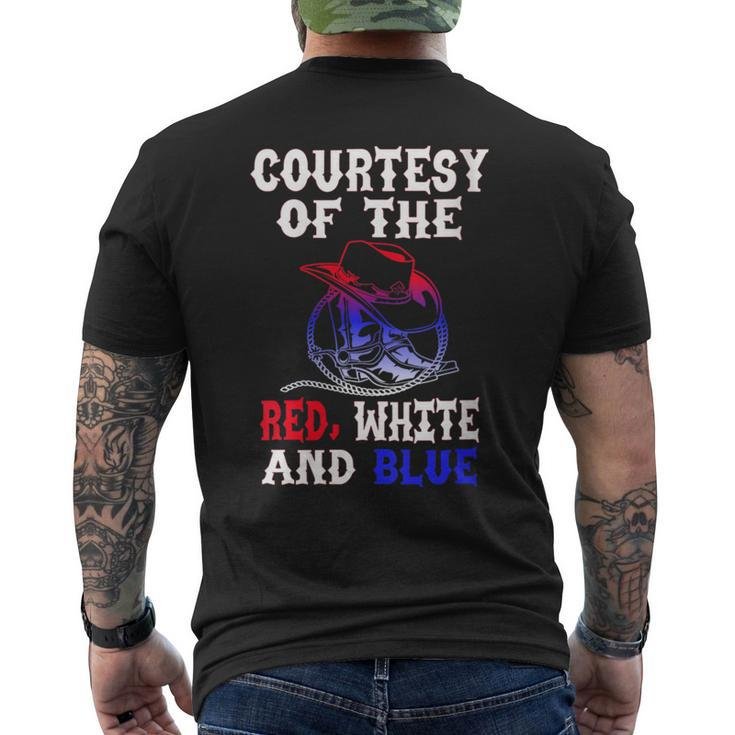 Men's Courtesy Red White And Blue Men's T-shirt Back Print