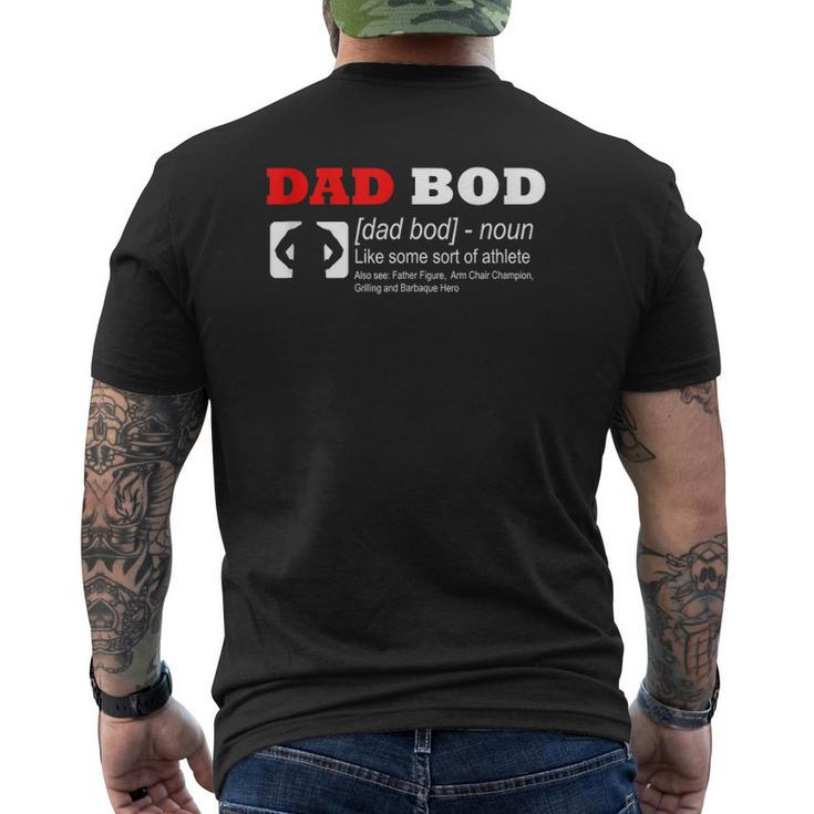 Mens Dad Bod Definition Like Some Sort Of Athlete Mens Back Print T-shirt