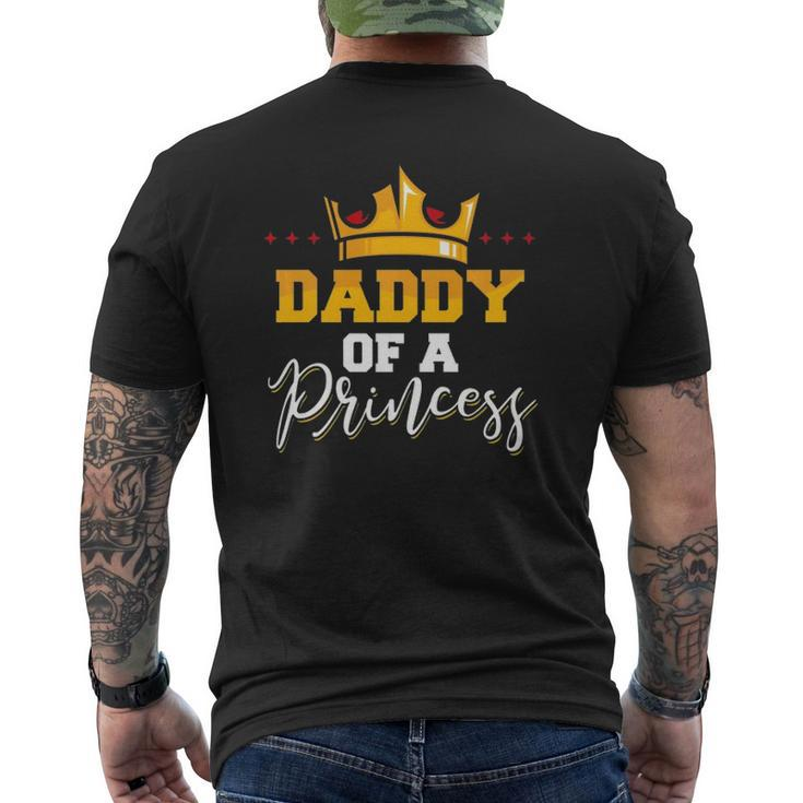 Mens Daddy Of A Princess Father And Daughter Matching Premium Mens Back Print T-shirt