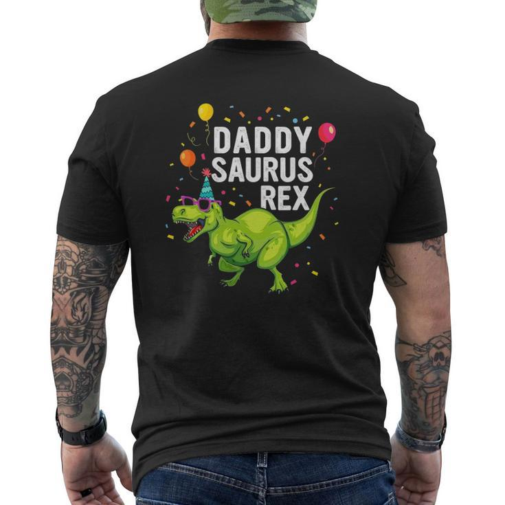Mens Daddysaurusrex Dinosaur Daddy Family Matching Mens Back Print T-shirt