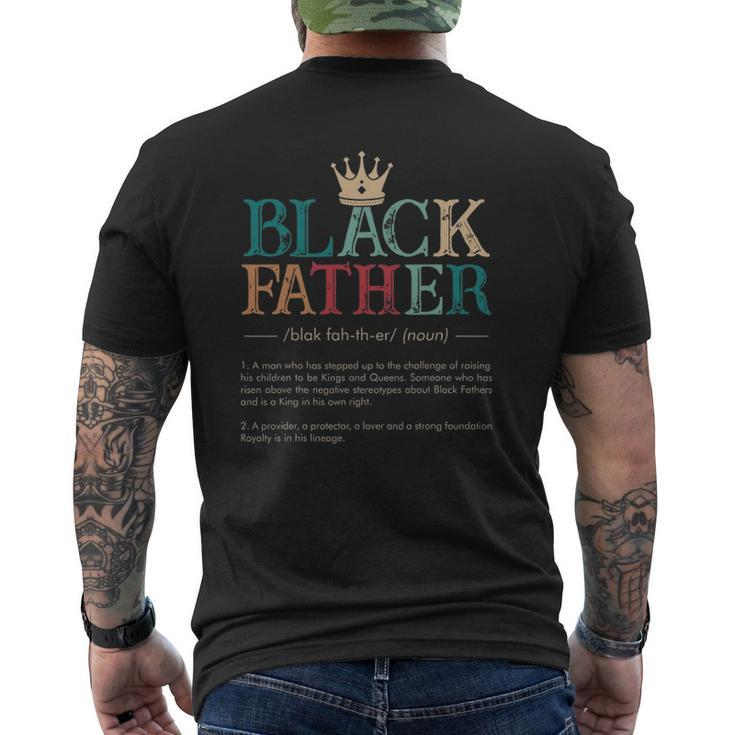Mens Definition Black King African American Fathers Day Mens Back Print T-shirt