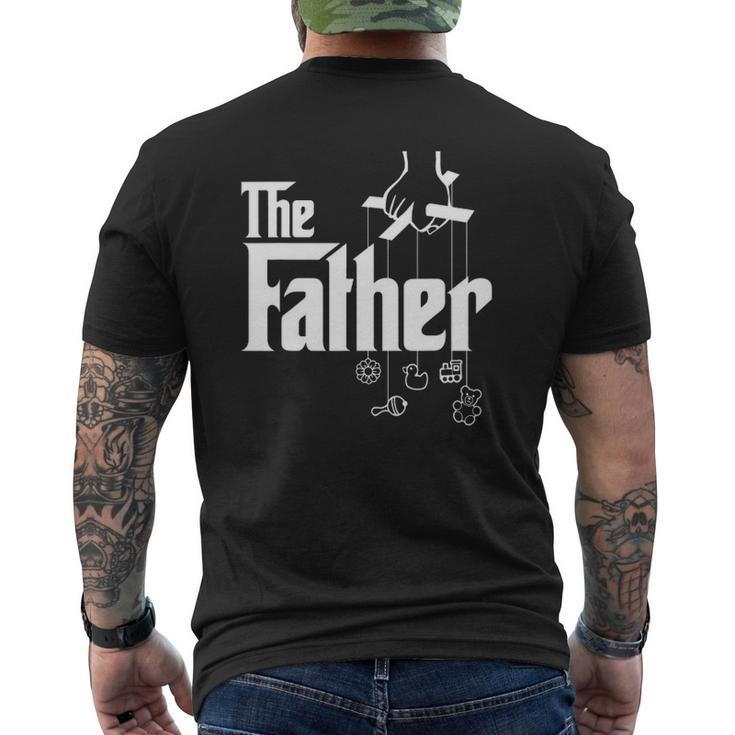 Mens The Father First Time Fathers Day New Dad Mens Back Print T-shirt