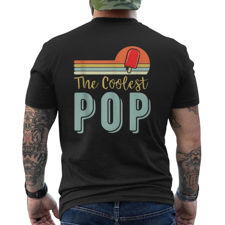 Mens Father's Day Grandfather Retro Vintage The Coolest Pop Mens Back Print T-shirt