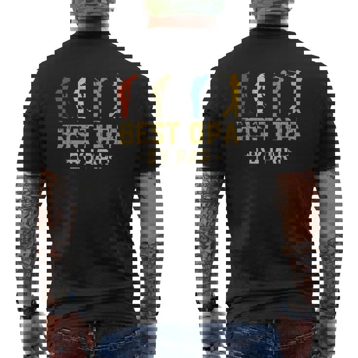 Mens Best Opa By Par Father's Day Golf Mens Back Print T-shirt