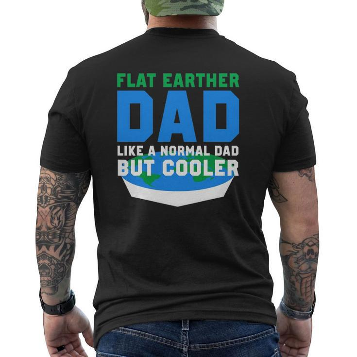 Mens Flat Earther Dad Mens Back Print T-shirt