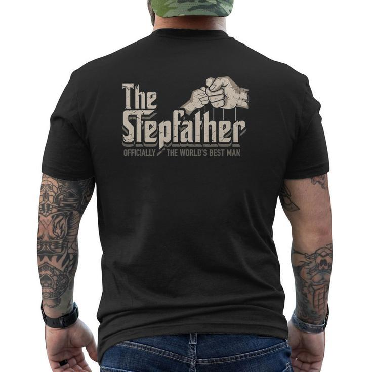 Mens Stepdad Stepfather Officially World's Best Man Mens Back Print T-shirt