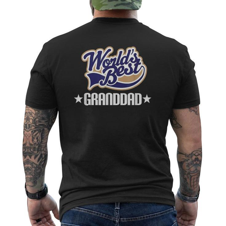 Mens Granddad Fathers Day Worlds Best Mens Back Print T-shirt
