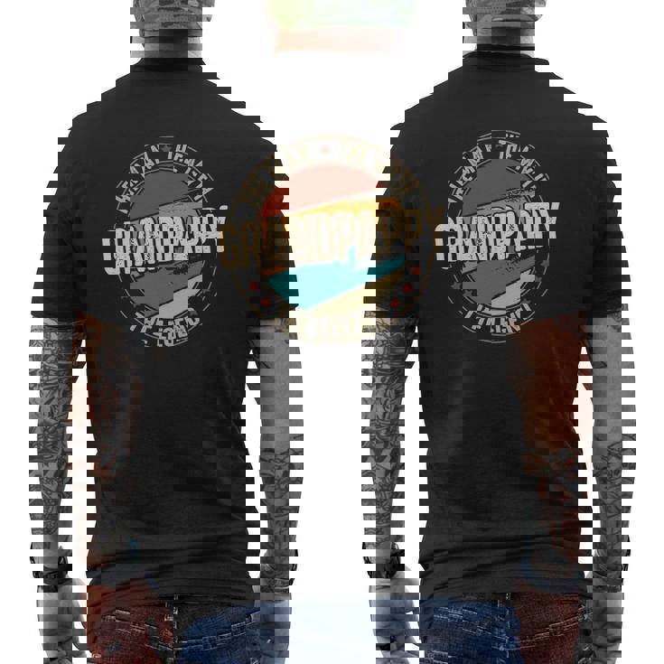 Mens Grandpappy S From Grandchildren Grandpappy Myth Legend Mens Back Print T-shirt