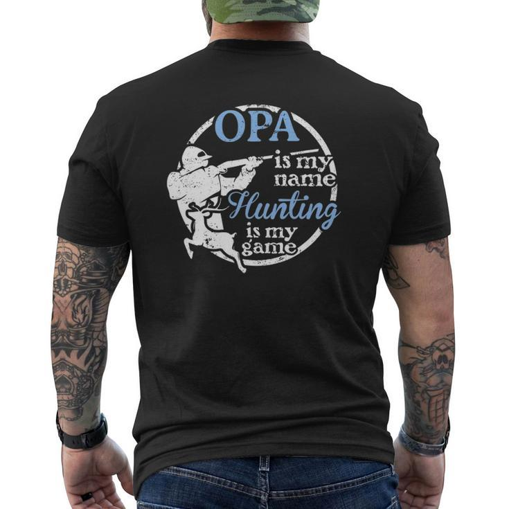Mens Hunting Opa Father's Day For Dad Or Grandpa Hunter Mens Back Print T-shirt
