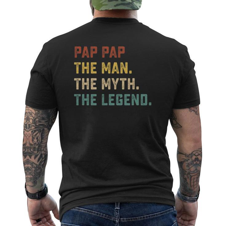 Mens Pap Pap The Man The Myth The Legend For Father Mens Back Print T-shirt