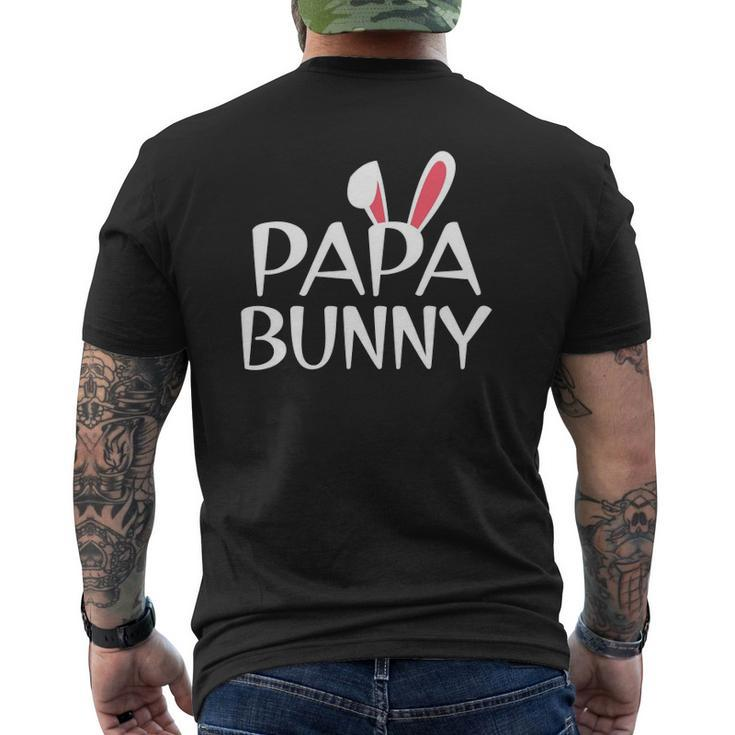 Mens Papa Bunny Family Rabbit Matching Couple Daddy Easter Mens Back Print T-shirt