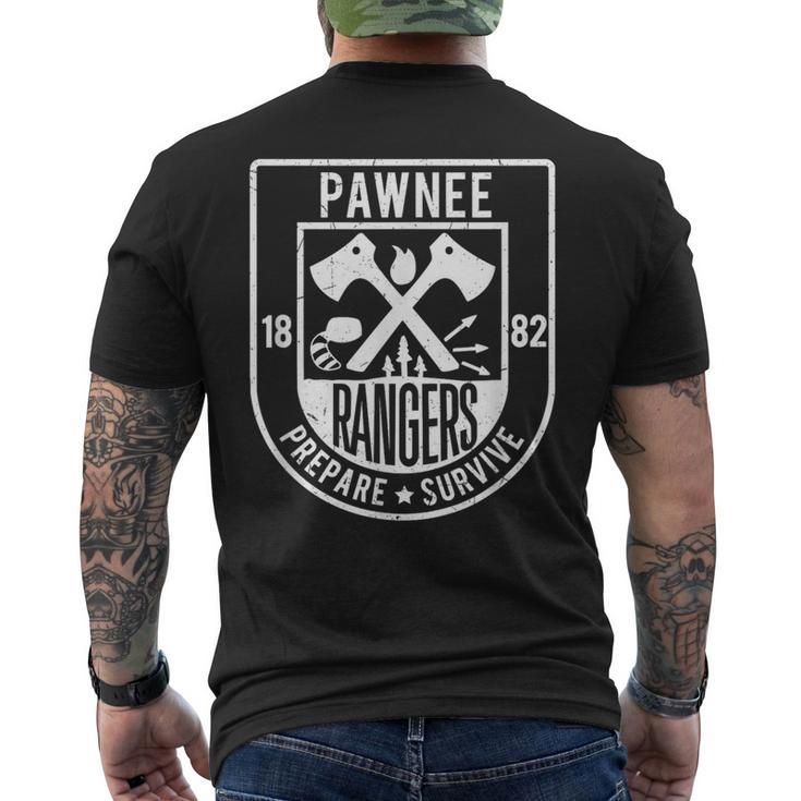 Men's Pawnee Rangers Goddesses Scout White Vintage Men's T-shirt Back Print