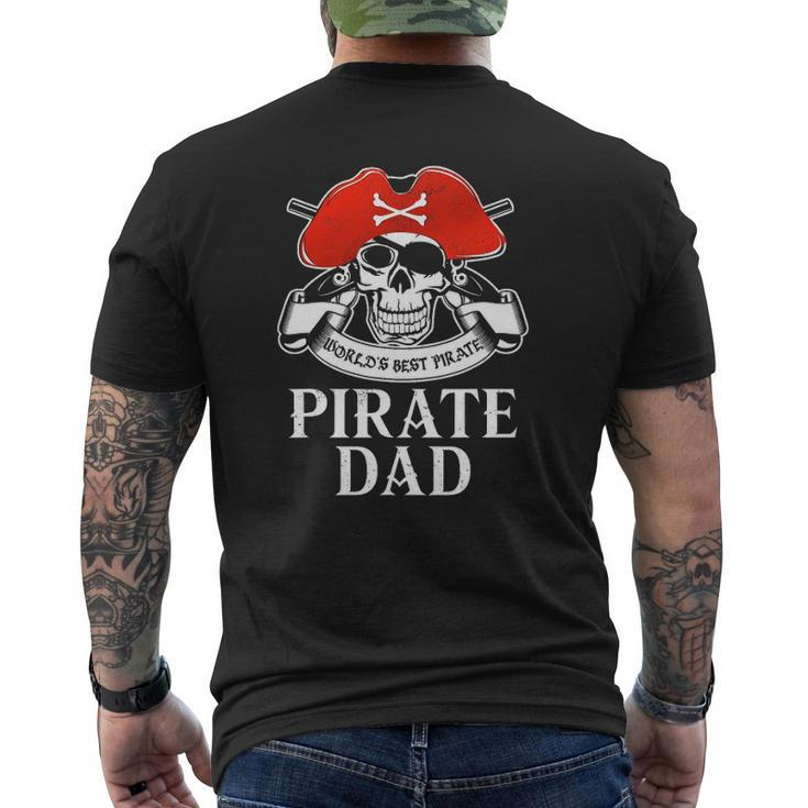 Mens Pirate Dad World's Best Pirate Mens Back Print T-shirt