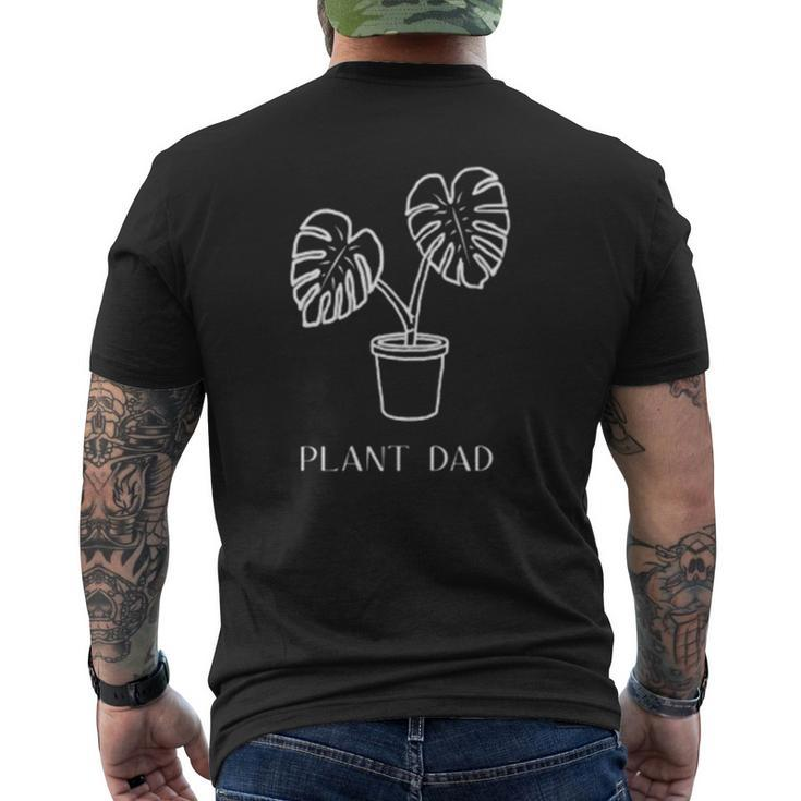 Mens Plant Lover Graphic Pocket Tee Monstera Houseplant Dad Mens Back Print T-shirt