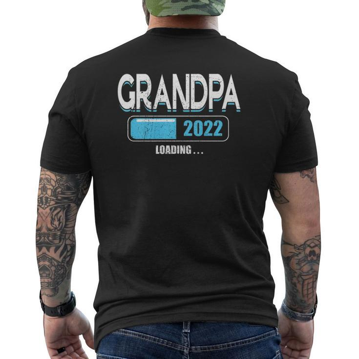 Mens Promoted To Grandfather Est 2022 Loading Future Grandpa Mens Back Print T-shirt
