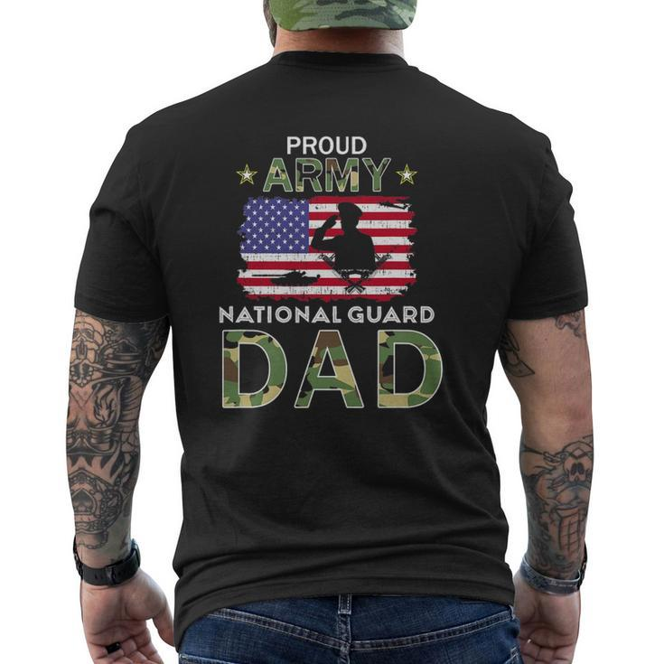 Mens Proud Army National Guard Dad Mens Back Print T-shirt
