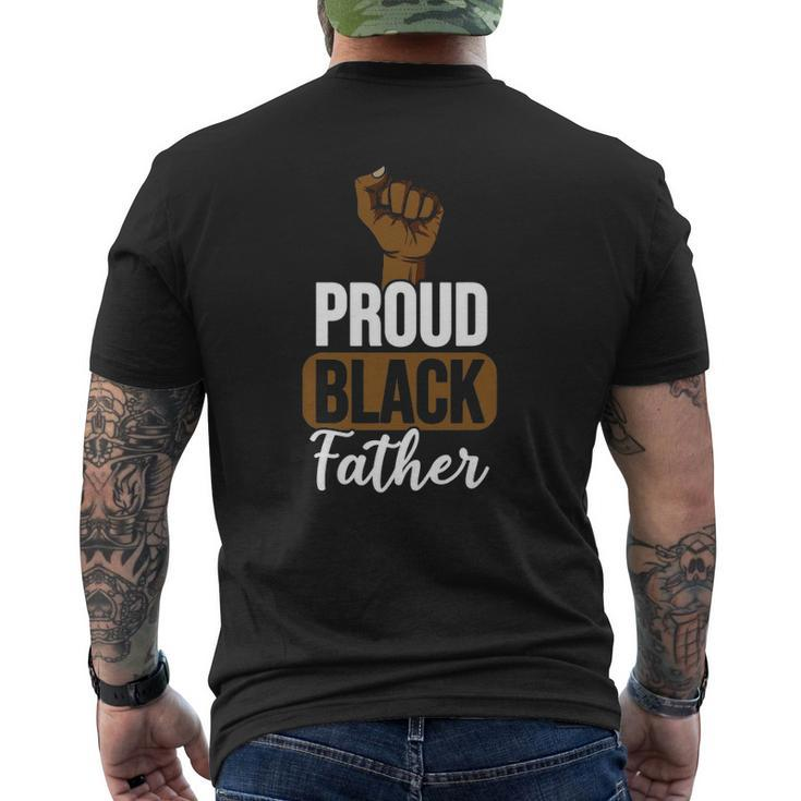 Mens Proud Black Father For Black Dad Black Lives Matter Mens Back Print T-shirt
