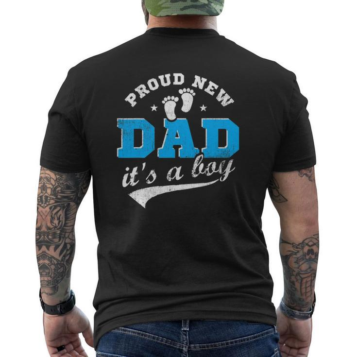 Mens Proud New Dad It's A Boy First Time Dad Blue Mens Back Print T-shirt