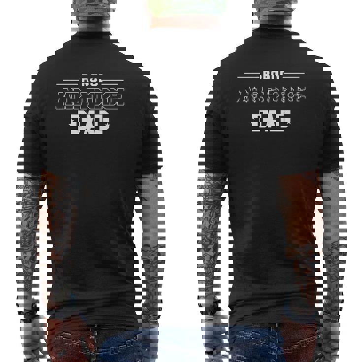 Mens Proud Us Air Force Dad Military Pride Mens Back Print T-shirt