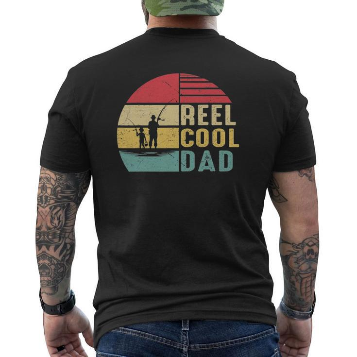 Mens Reel Cool Dad Great For Fish Hunter Fisherman Daddy Mens Back Print T-shirt