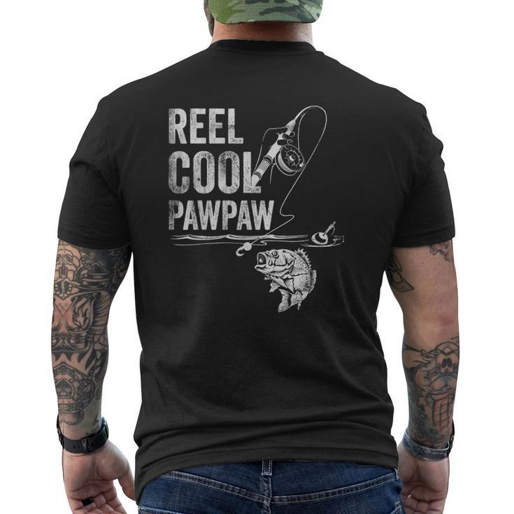 Mens Reel Cool Pawpaw Fish Fishing Father's Day Mens Back Print T-shirt