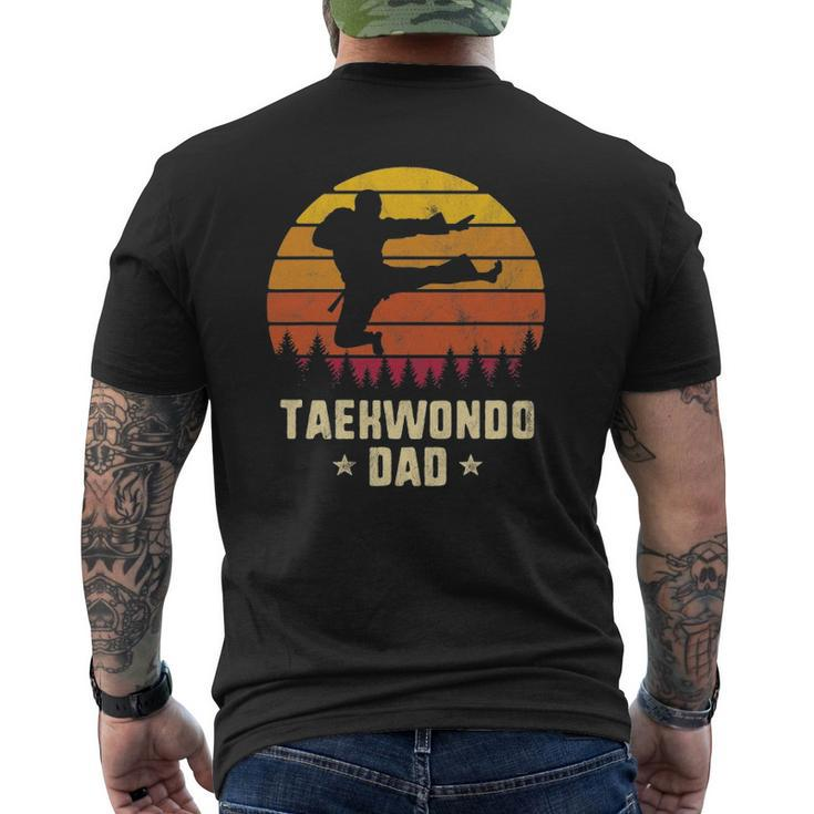 Mens Retro Vintage Taekwondo Dad Martial Art Mens Back Print T-shirt