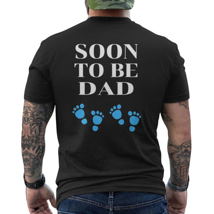 Mens Soon To Be Dad New Dad Twin Boys Pregnancy Men's Father Mens Back Print T-shirt