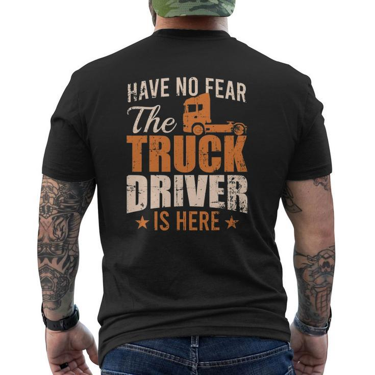 Mens Truck Lorry Professional Driver Motive Idea Mens Back Print T-shirt