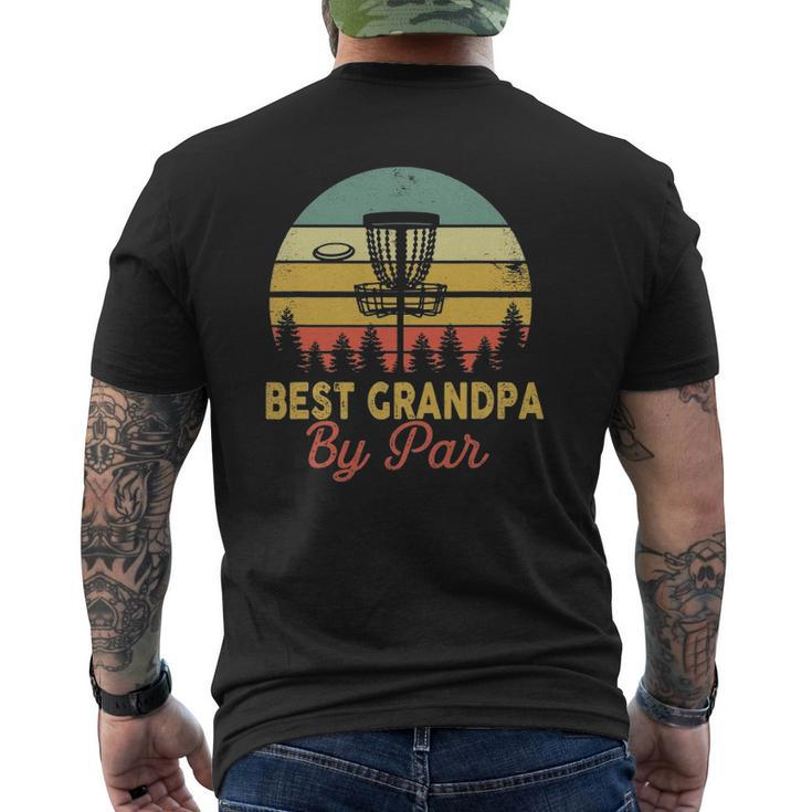 Mens Vintage Best Grandpa By Par Disc Golf Dad Fathers Papa Mens Back Print T-shirt