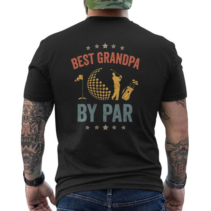 Mens Vintage Best Grandpa By Par Father's Day Golf  Mens Back Print T-shirt