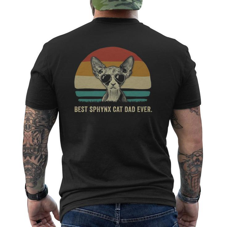 Mens Vintage Best Sphynx Cat Dad Ever S Cat Daddy Mens Back Print T-shirt