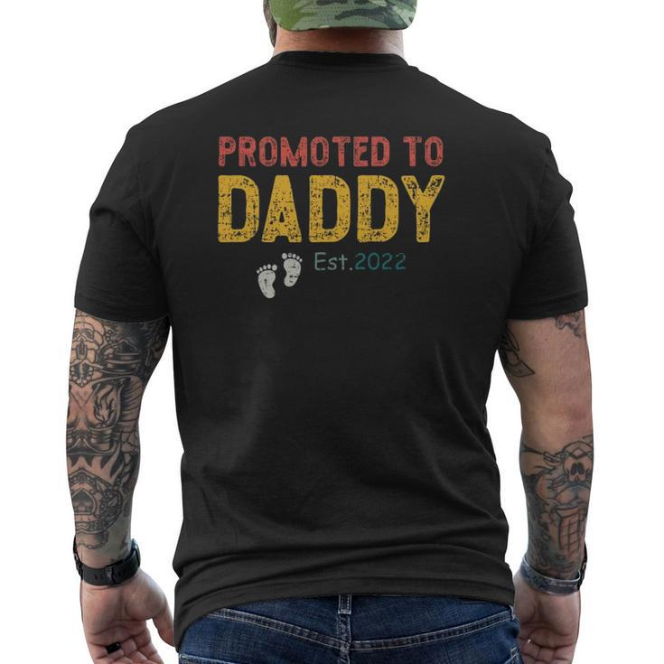 Mens Vintage Promoted To Daddy Est 2022 Father's Day Tee Mens Back Print T-shirt
