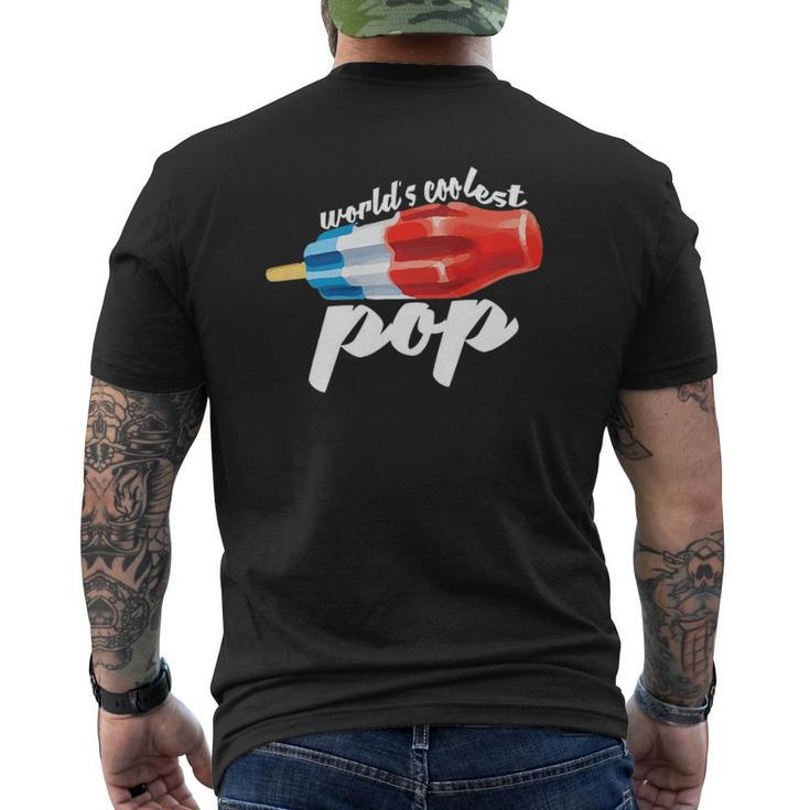 Mens World's Coolest Pop Fathers Day Mens Back Print T-shirt