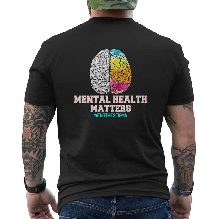 Mental Health Matters End The Stigma Love Awareness Mens Back Print T-shirt