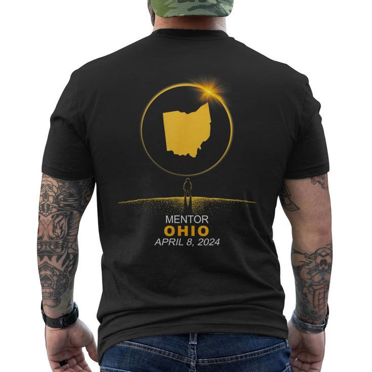 Mentor Ohio Total Solar Eclipse 2024 Men's T-shirt Back Print