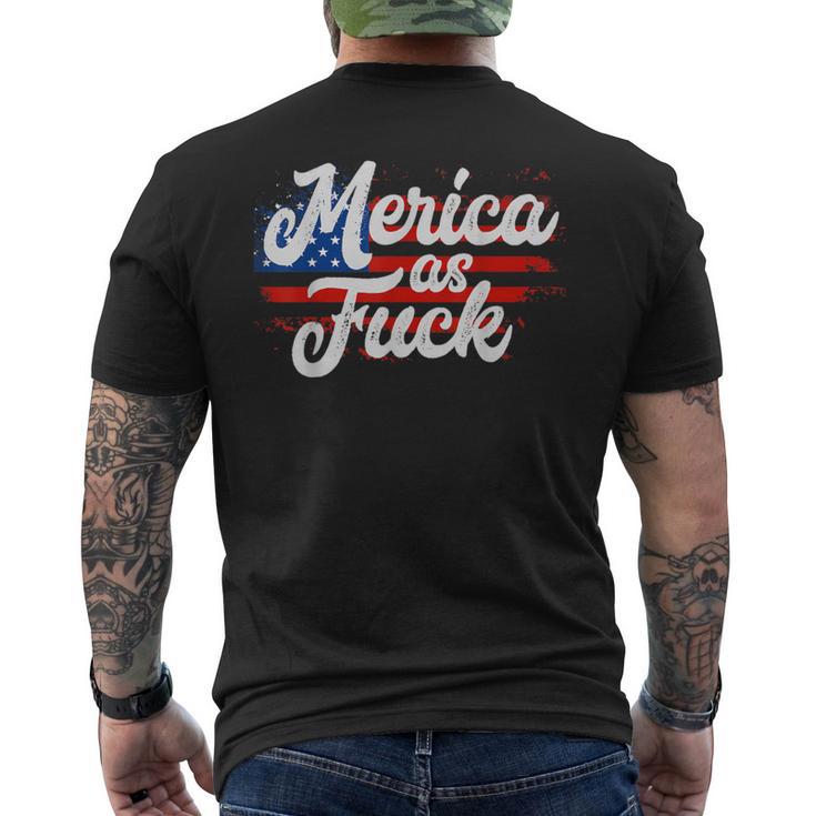 Merica 4Th Of July Usa Patriotic Af Men's T-shirt Back Print