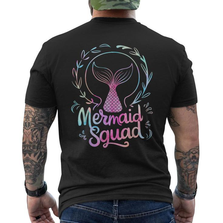 Mermaid Squad Of The Birthday Mermaid Men's T-shirt Back Print