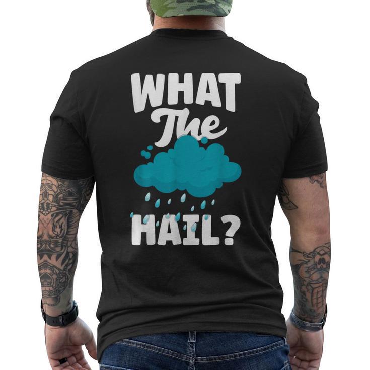 Meteorology Weathercaster Meteorologist What The Hail Men's T-shirt Back Print