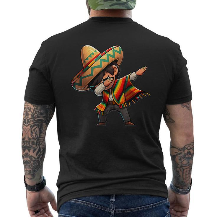 Mexican Boy Dabbing Poncho Cinco De Mayo Men's T-shirt Back Print