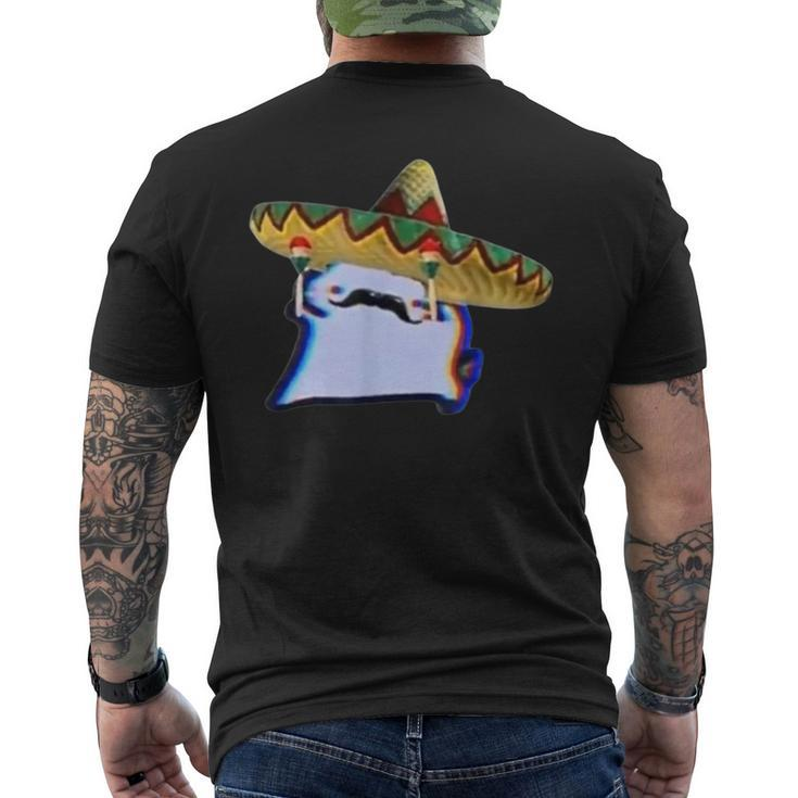 Mexican Crumb Cat Cuptoast Dancing Meme Men's T-shirt Back Print