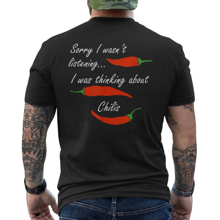 Mexican Food Chilis Saying Pepper Men's T-shirt Back Print