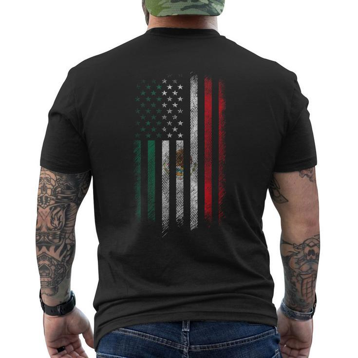 Mexico Flag 4Th Of July Usa American Mexican Flag Men's T-shirt Back Print