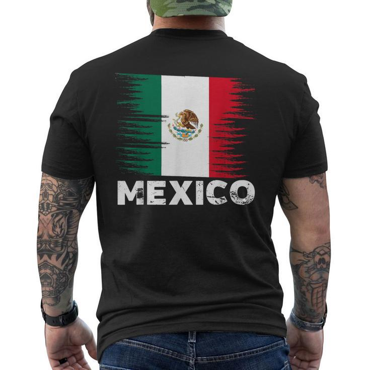 Mexico Mexican Flag Sports Soccer Football Men's T-shirt Back Print