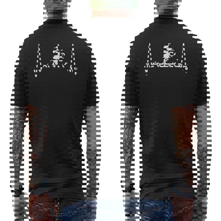 Mi Corazón Late Por Dirt Bike Latido De La Moto Camiseta Hombre Estampado Espalda