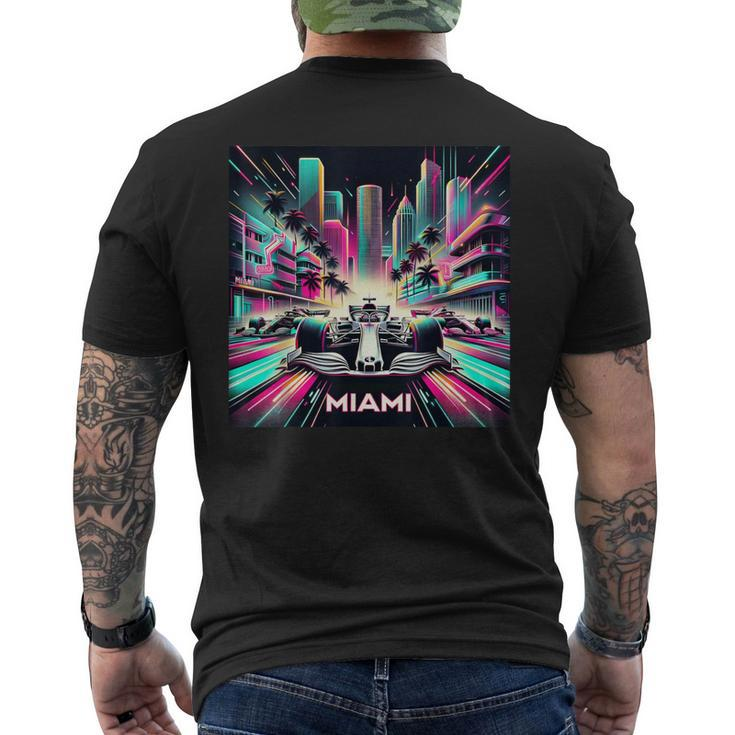 Miami Formula Racing Circuits Sport Men's T-shirt Back Print