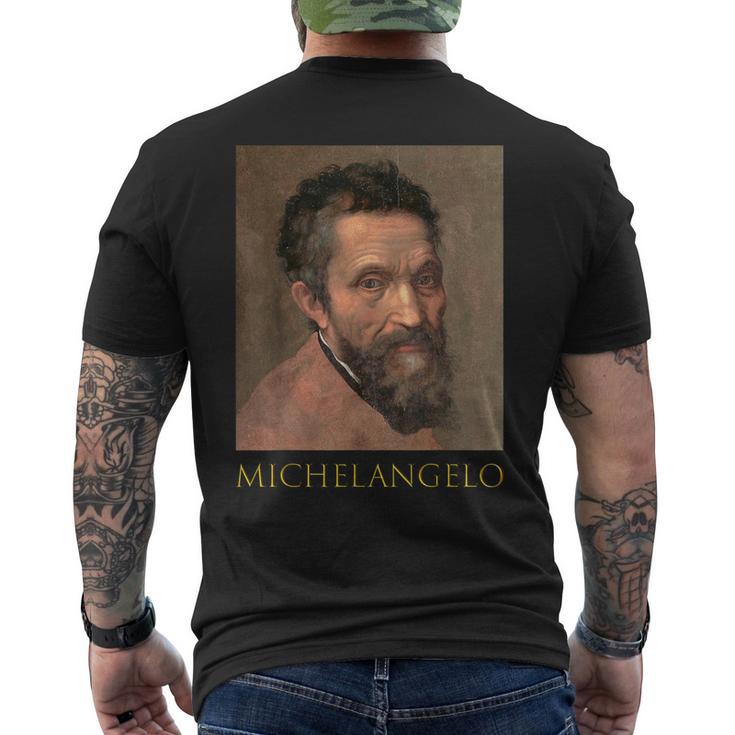 Michelangelo Italian SculptorPainter Painted Sistine Chapel Men's T-shirt Back Print