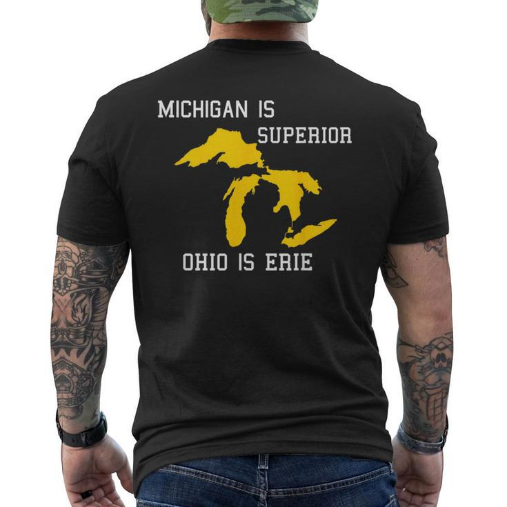 Michigan Is Superior Ohio Is Erie Men's T-shirt Back Print